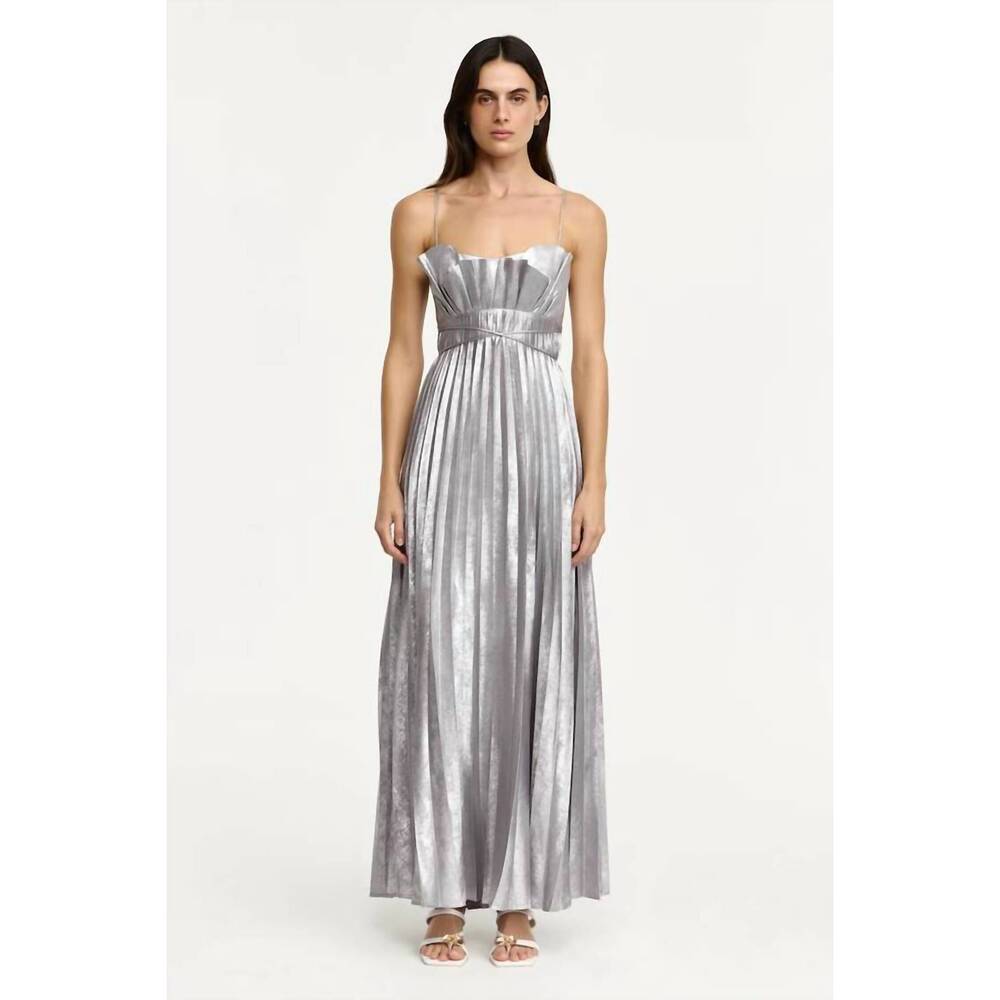 NEW ACLER kelsale maxi dress in silver
